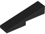 Brick Sloped 1 x 4 with 1 x 2 Cutout in Black