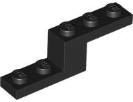 Bracket 5 x 1 x 1 1/3 in Black