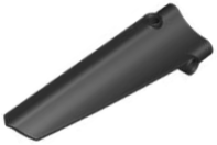 Technic Panel Fairing Long Smooth Inverted, Side A #40 in Black