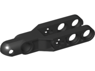 Technic Steering Arm 5.5 x 2 with Towball Socket Rounded, Chamfered in Black