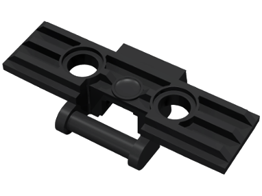Technic Link Tread Wide with Two Pin Holes in Black