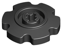 Technic Tread Sprocket Wheel Small 6 Tooth in Black