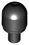 Light Cover 1 x 1 Round with Internal Bar / Bionicle Barraki Eye in Black