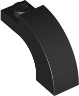 Brick Arch 1 x 3 x 1 2/3 Curved Top in Black