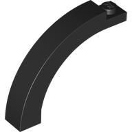 Brick Arch 1 x 5 x 3 1/3 Curved Top in Black