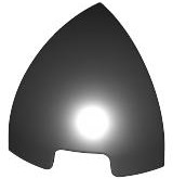 Brick Round Curved 1 x 1 x 1 Quarter Dome in Black