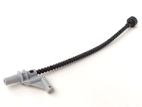 Duplo Hose with Rubber End and Light Bluish Gray Nozzle in Black