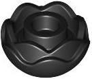 Plant, Flower, Peony Rose with 2 Layers in Black