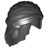 Hair Mid-Length with Braid around Sides in Black