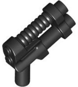 Weapon Gun / Pistol Two Barrel, 8 Ribs in Black
