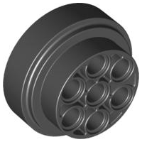Wheel 31 x 15 Technic, 7 Pin Holes in Black