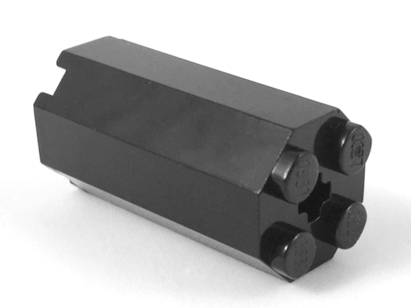 Brick Special Octagonal 2 x 2 x 3 1/3 in Black