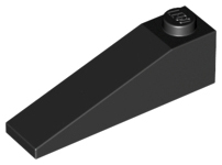 Brick Sloped 18° 4 x 1 in Black