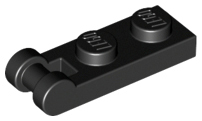 Plate Special 1 x 2 with Handle on End [Closed Ends] in Black