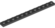 Plate 1 x 12 in Black