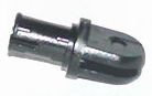 Arm Piece with Pin, 2 Fingers and Finger Grooves in Black