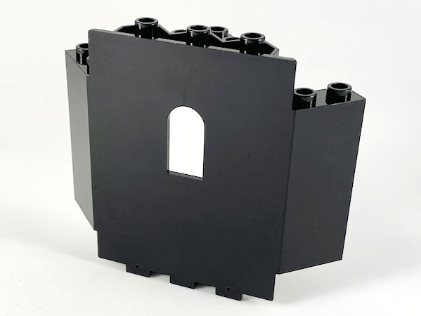 Panel 6 x 6 x 6 Corner with Arched Window in Black