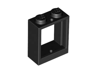 Window 1 x 2 x 2 Flat Front in Black