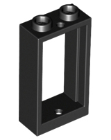 Window 1 x 2 x 3 Flat Front in Black