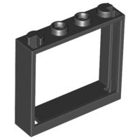 Window 1 x 4 x 3 without Shutter Tabs in Black
