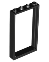Door Frame 1 x 4 x 6 Type 2 in Black