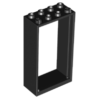 Door Frame 2 x 4 x 6 in Black