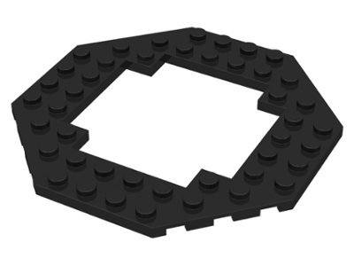 Plate Special 10 x 10 Octagonal Opening in Black