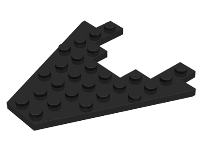 Wedge Plate 8 x 8 with 3 x 4 Cutout in Black