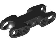 Technic Axle and Pin Connector 2 x 5 with Two Ball Joint Sockets [Closed Sides] [Closed Axle Holes] in Black