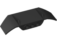 Technic Car Spoiler 3 x 8 [Three Holes] in Black