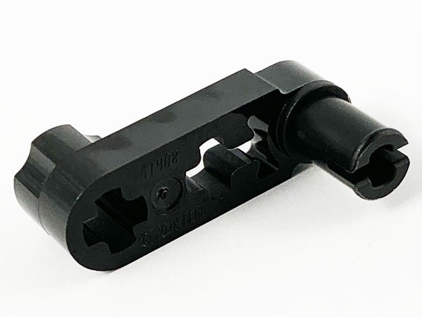 Technic Beam 3 x 0.5 Liftarm with Boss and Blocked, Squared Pin Hole in Black