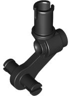 Technic Pin with Dual Wheels Holder in Black