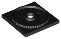 Turntable 4 x 4 Square Base, Locking in Black