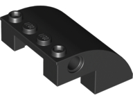 Brick Curved 4 x 4 x 2 with Holes in Black