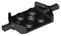 Plate Special 2 x 2 with Wheels Holder Wide in Black