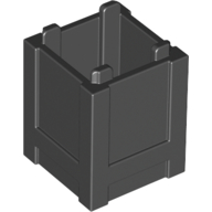 Container Box 2 x 2 x 2 - Top Opening in Black