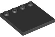 Plate Special 4 x 4, Studs on One Edge Plain] in Black