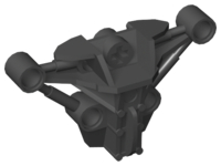 Large Figure Skeletal, Torso, Upper, with Axle Holes and 4 Holes (Mistika) in Black