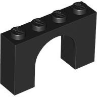 Brick Arch 1 x 4 x 2 in Black