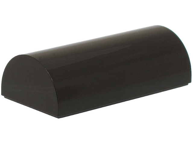 Brick Curved 2 x 4 Double, No Studs, with Groove in Black