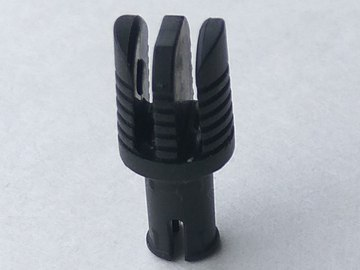 Arm Piece with Pin, 3 Fingers and Outside Thread Grooves in Black