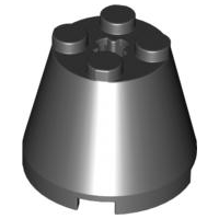 Cone 3 x 3 x 2 in Black