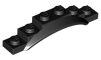 Wheel Arch, Mudguard, 1 1/2 x 6 x 1 [Arch Extended] in Black
