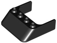 Windscreen 4 x 4 x 1 in Black