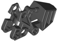 Large Figure Foot, with Ball Joint Socket with Flat Top 3 x 6 x 2 1/3 in Black