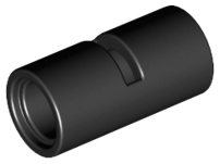 Technic Pin Connector Round [Slotted] in Black