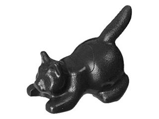 Animal, Cat, Kitten Crouching [Plain] in Black