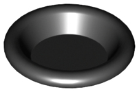 Equipment Dish / Plate / Bowl 3 x 3 [Plain] in Black