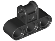 Technic Axle and Pin Connector Perpendicular Triple in Black