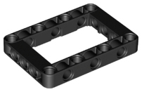 Technic Beam Frame 5 x 7 with 3 x 5 Opening Thick in Black